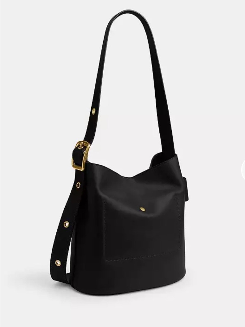🖤 NWT COACH BLEECKER  BLACK SMOOTH LEATHER BUCKET BAG!🖤🖤 - Picture 8 of 14